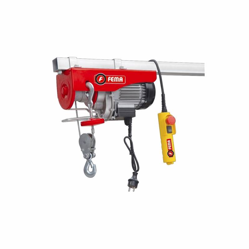 Aparejo A Cable Fema 500Kg 12Mts - 220V Doble Gancho - Control Y Freno Aut. - Cd.:69350316