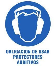 Cartel 5 400 X 450  Obligacion De Usar Prot Auditivos