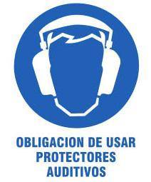 Cartel 5 400 X 450  Obligacion De Usar Prot Auditivos