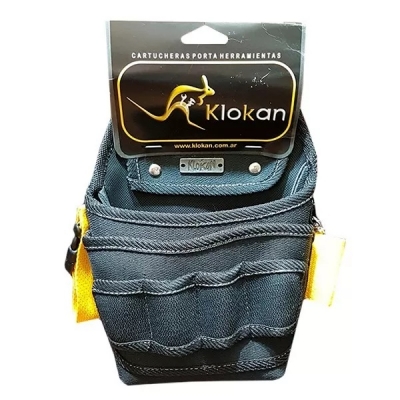Porta Herramientas Klokan 2 Bolsillos Grandes Y 4 Pasantes Cd.:k406