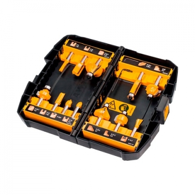 Set De Fresas P/Rebajadora Dewalt Dw90016 12Pz Vastago 8Mm