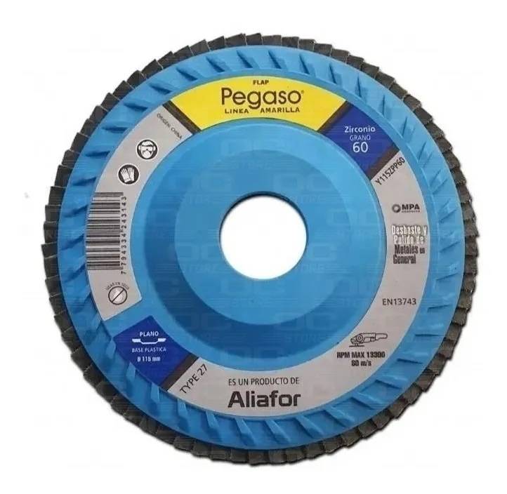Disco Flap Pegaso Aliafor Linea Amar. Zirconio Y115Zpp80 - 115Mm (4 1/2) G.80