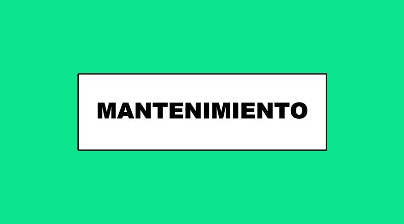 Cartel 79B 140 X 410 Mantenimiento
