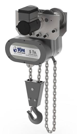 Aparejo Electrico 3Tn C/ Carro Empuje Y Recolector De Cadena - Alzada 9Mts