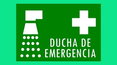 Cartel 65 * 300 X 400 Ducha De Emergencia