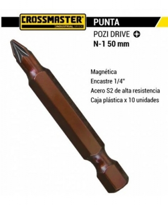 Juego De Puntas Pozi Cross N-1 50Mm (X10Un)