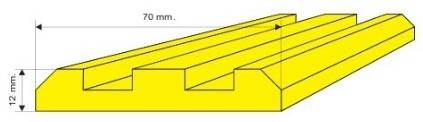 Banda 0054 M 70 X 12Mm X Mts Protector De Choques