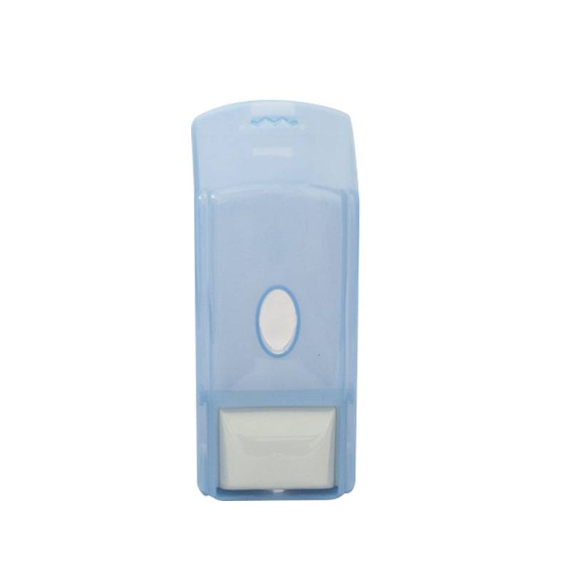 Dispenser Jabon Liquido Tapa Celeste Recargable C/Tecla Gris 10412