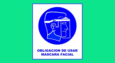 Cartel 8 400 X 450  Obligacion De Usar Mascara Facial