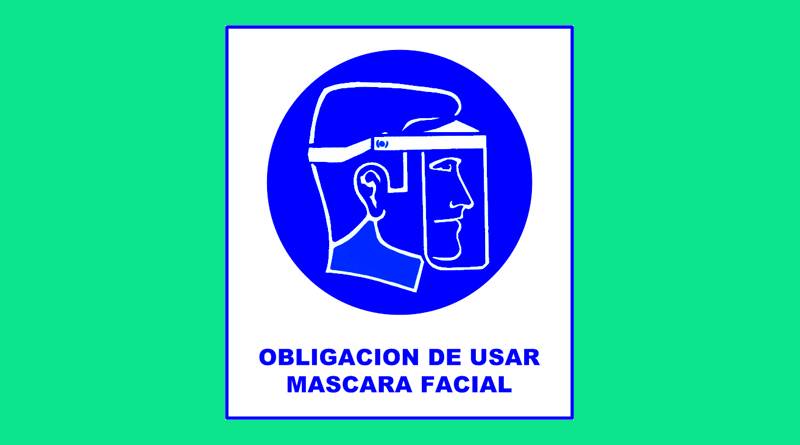 Cartel 8 400 X 450  Obligacion De Usar Mascara Facial
