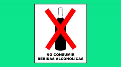 Cartel 46 400 X 450  No Consumir Bebidas Alcoholicas