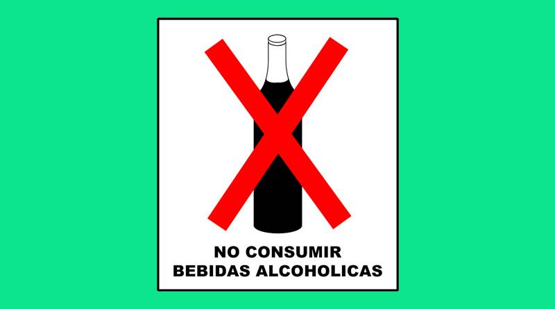Cartel 46 400 X 450  No Consumir Bebidas Alcoholicas