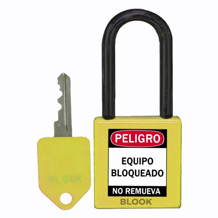 Candado De Bloqueo Dielec. Plastico Amarillo Arandela Plastica 40 Mm Can-1015