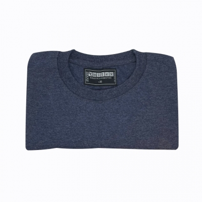 Remera Algodon Jaspeada Azul
