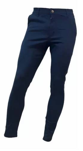 Pantalon Oficinista Corte Chino Azul Dama