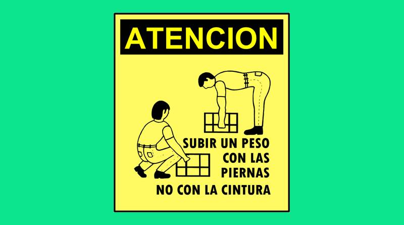 Cartel 307 400 X 450 Atencion Subir Un Peso Con Las Piernas