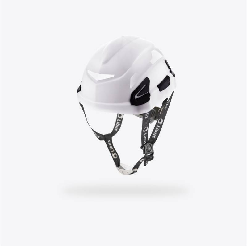 Casco Libus Andes Blanco C/Arnes Textil Crem.- Mentonera Y Ref. Cd. 904840