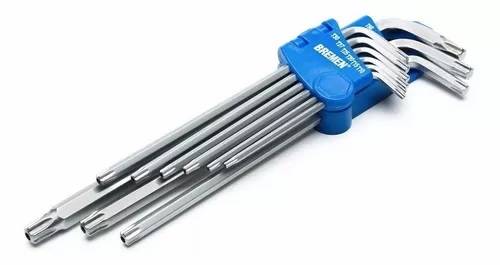 Juego De Llaves Torx En L Larga Bremen 9 Pz (Mm) Acero S2 Cd.:4159