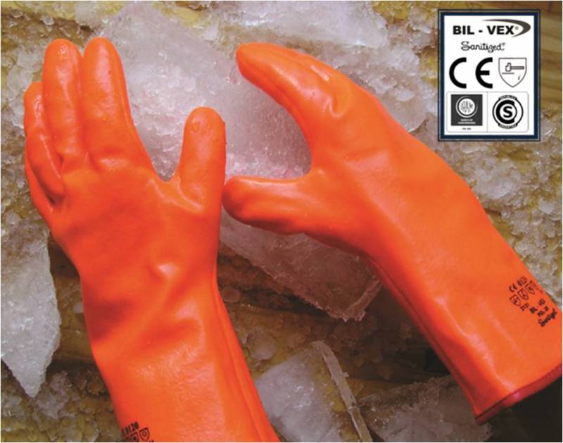 Guante Pvc Naranja Bajas Temperaturas 35 Cm 04-P-35