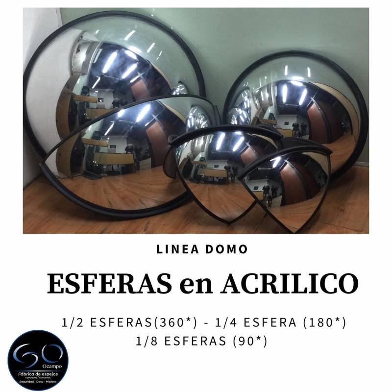 Espejo Esfera 80 Cm Acrilico (180°) Linea Domo