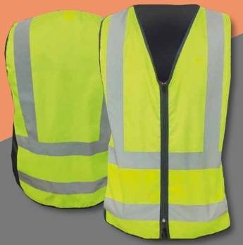 Chaleco Vial Lembu Amarillo C/ Cierre, Bolsillos Y Refle. Int. Trucker T/M