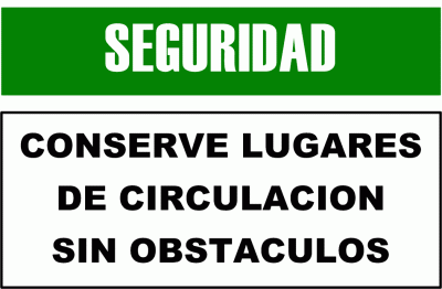 Cartel 2320 300 X 400  Conserve Lugares De Circ Sin Obstaculos