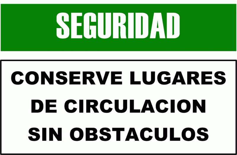 Cartel 2320 300 X 400  Conserve Lugares De Circ Sin Obstaculos