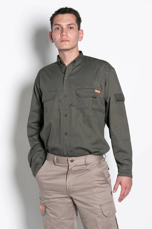 Camisa Aire Libre Ombu Hombre M/L V-Oliva