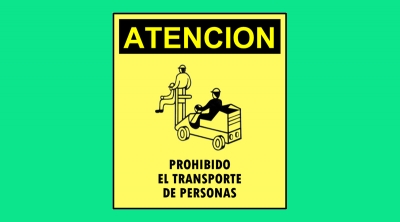 Cartel 306 400 X 450  Prohibido El Transporte De Personas