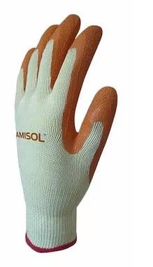 Guante Amarillo/Naranja Gamisol Poliester Latex L1002G T.10