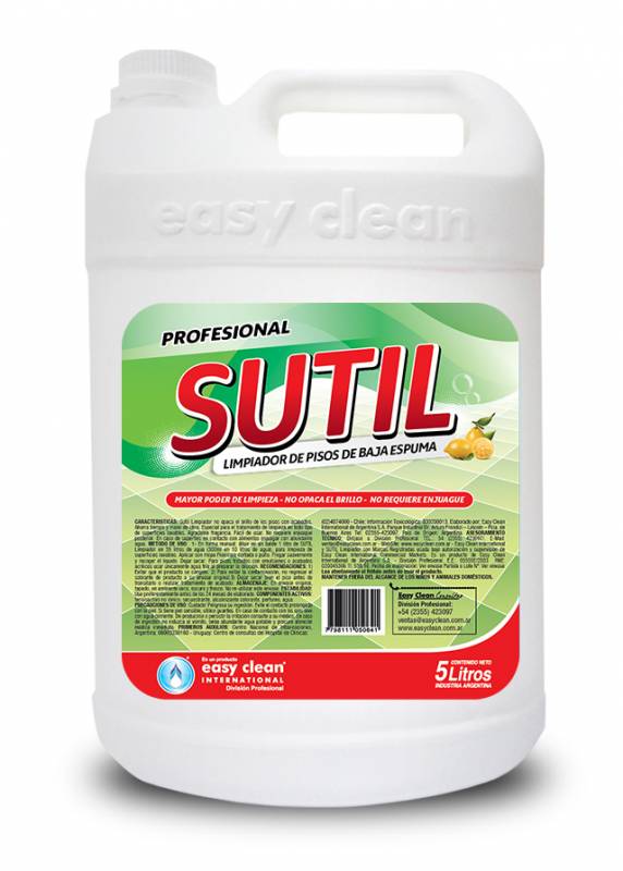 Limpia Pisos / Restaura. De Brillo Easy Clean Sutil X 5Lts 70150