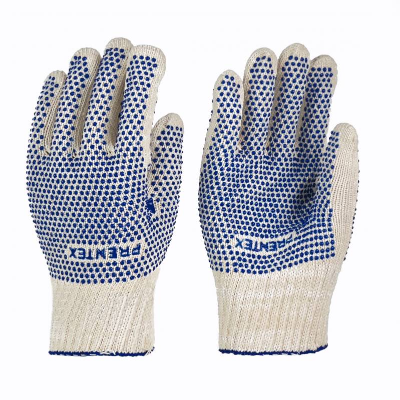 Guante Moteado En Pvc Azul Prentex G7 T.9