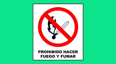 Cartel 41 400 X 450 Prohibido Hacer Fuego Y Fumar