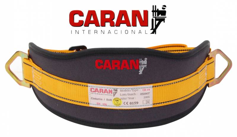 Cinturon Liniero Caran Cr 14 Argollas Laterales Y Prot. Lumbar