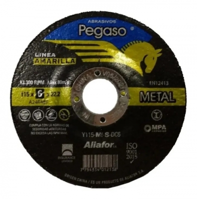Disco De Desbaste Pegaso Aliafor 115 X 6Mm (4 1/2