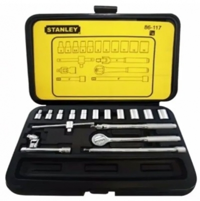 Juego De Bocallaves Metrica Stanley 18 Pz Enc. 1/4
