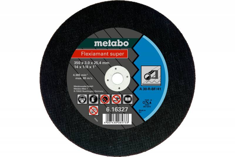 Disco De Corte Metabo 350 X 3Mm X 25,4Mm (14) Flexiamant Cd.:6163270 Sensitiva