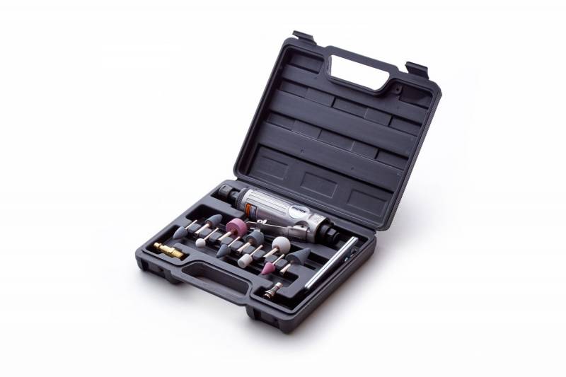Kit Amoladora Recta Neumatica Bremen 1/4 22000Rpm + 15 Pz Cd.:3030