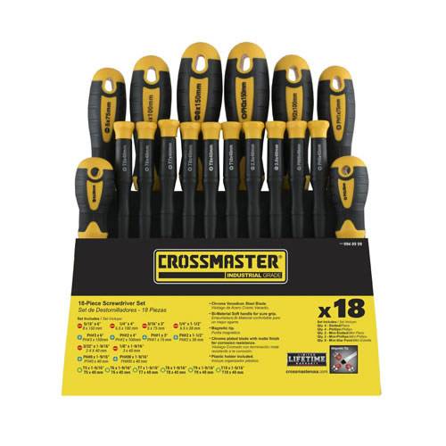 Juego De Destornilladores Mango De Goma 18 Pzs Crossmaster Cd.:9940999