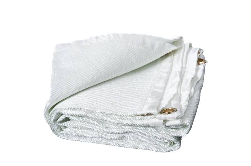 Manta Ignifuga Ferrolan -  Tejido Hilo Fibra Vidrio Retorcido C/Ojales - 1,80 X 1,80 Mts. (600C°)