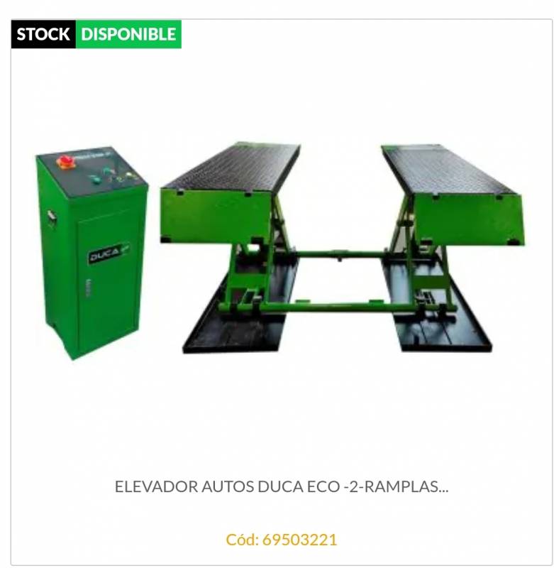Elevador Autos Duca Eco 2 Ramplas 4.000 Kg