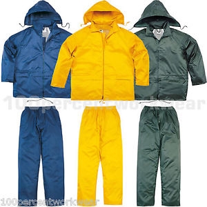 Traje Pvc Lluvia Azul (M)