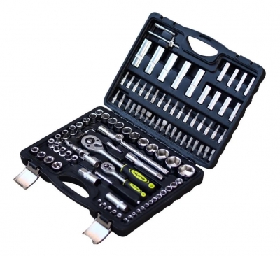 Juego De Bocallaves Hex. Aleba 108 Pz C/ Accesorios (Mm Y Sae) Enc. 1/2