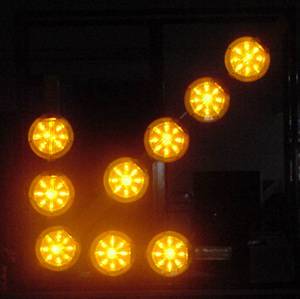 Flecha Señalizacion Nocturna 9 Opticas Led 1W 12V Fle-Dyn