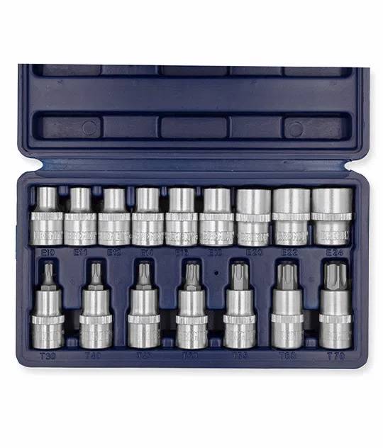 Juego Bocallave Torx Y Puntas Bremen Enc.1/2 16 Pz Cd.:4577