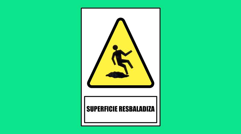 Cartel 172 190 X 270 Superficie Resbaladiza