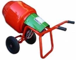 Hormigonera Especial 1 Hp Motor Reforz. 140Lts Naranja
