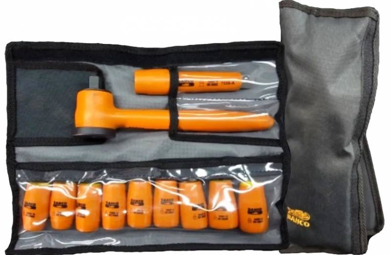 Juego De Bocallaves Hex. Bahco 11 Pz Aisl. 1000V + Criquet Y Extension Enc. 1/2 S1000V11