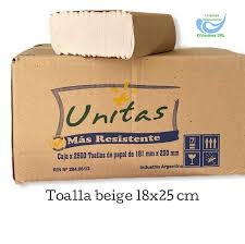 Toalla Intercalada Beige Unitas 21 X 25 X 2500U. Cd.:931