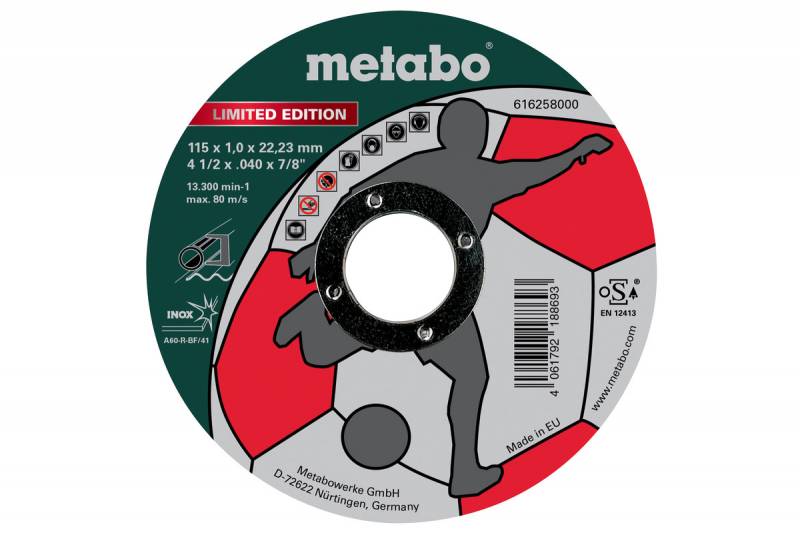 Disco De Corte Metabo 125 X 1Mm (5) Tf41 Inox. Cd.:6162590